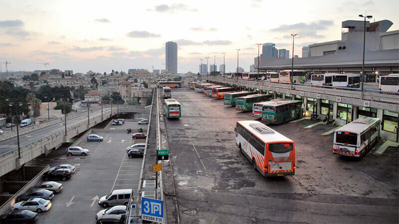 Central bus station in Tel Aviv