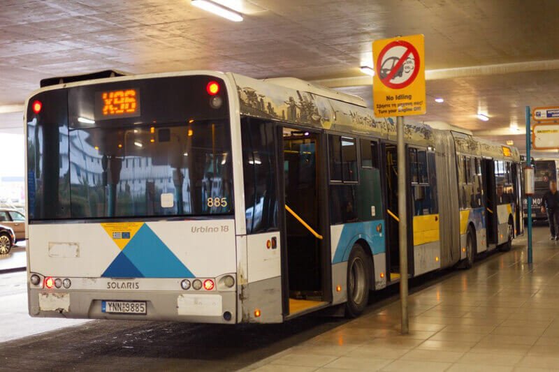 How to get from Athens Airport to the city by bus